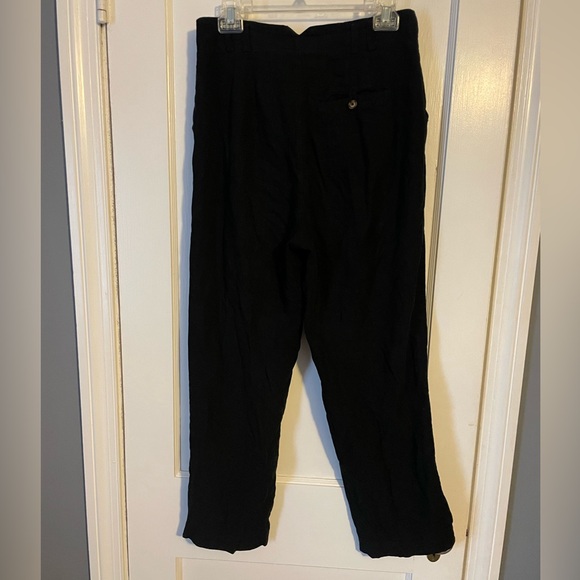 Free People Linen Blend Black Pants Size 4 - Picture 3 of 6